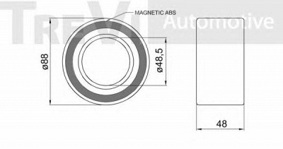 TREVI AUTOMOTIVE wb2323 -  Комплект подшипника ступицы колеса
